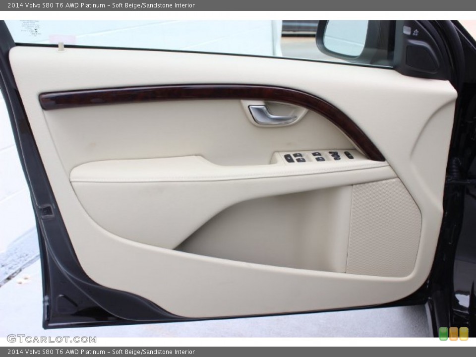 Soft Beige/Sandstone Interior Door Panel for the 2014 Volvo S80 T6 AWD Platinum #87040896