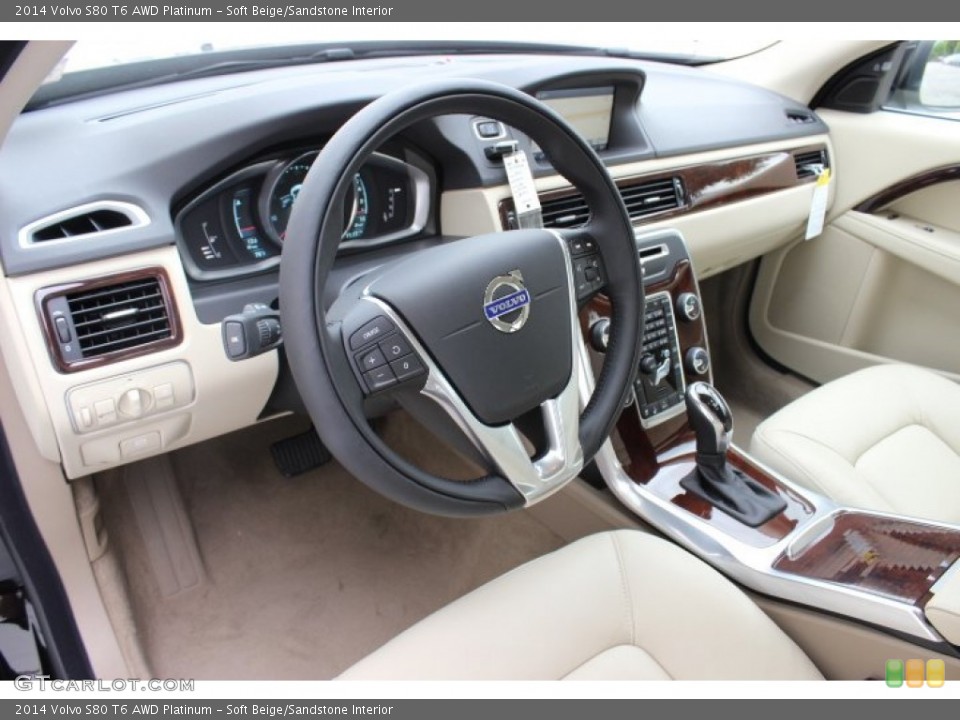 Soft Beige/Sandstone Interior Photo for the 2014 Volvo S80 T6 AWD Platinum #87040920