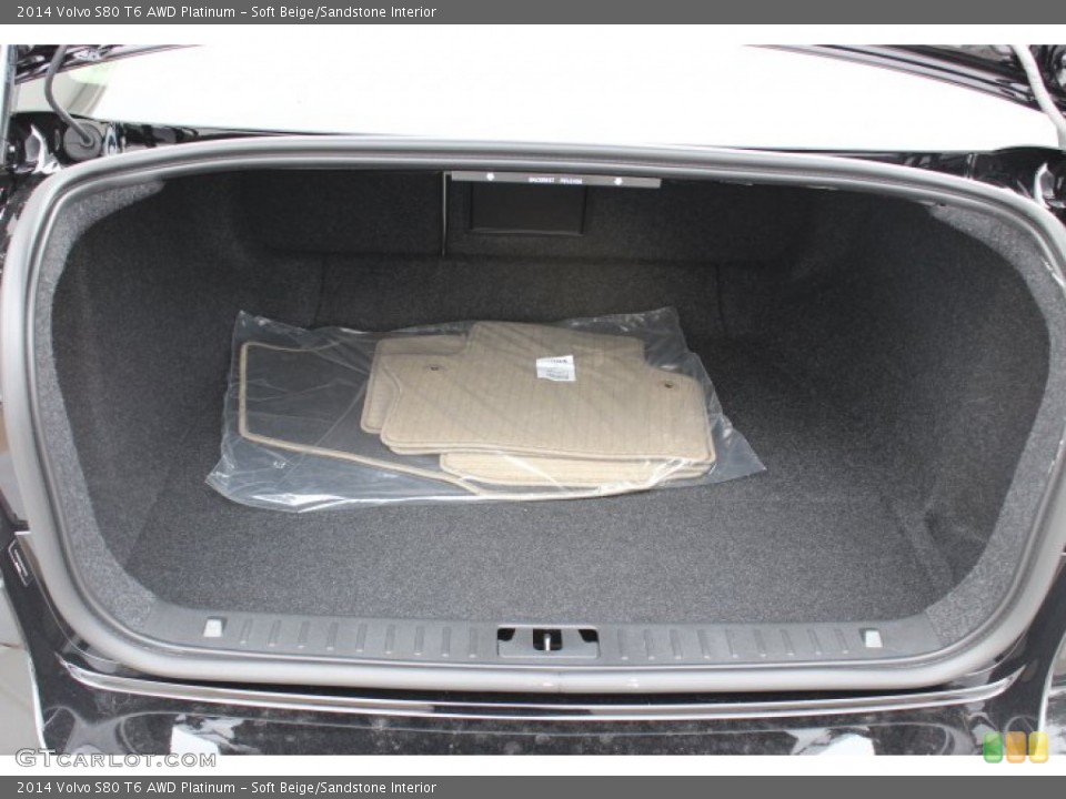 Soft Beige/Sandstone Interior Trunk for the 2014 Volvo S80 T6 AWD Platinum #87041421