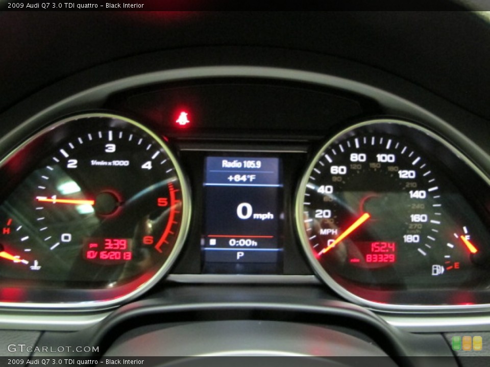 Black Interior Gauges for the 2009 Audi Q7 3.0 TDI quattro #87046428
