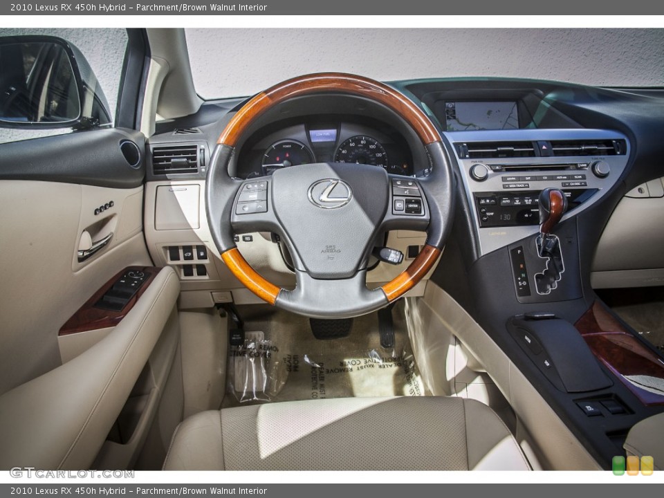 Parchment/Brown Walnut Interior Dashboard for the 2010 Lexus RX 450h Hybrid #87048507