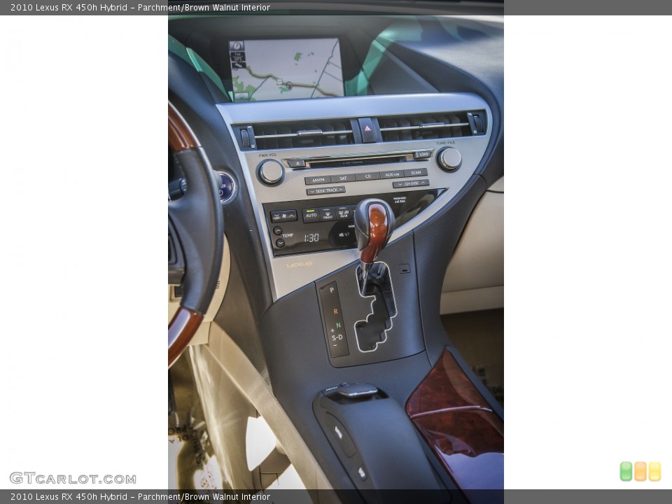 Parchment/Brown Walnut Interior Controls for the 2010 Lexus RX 450h Hybrid #87048540