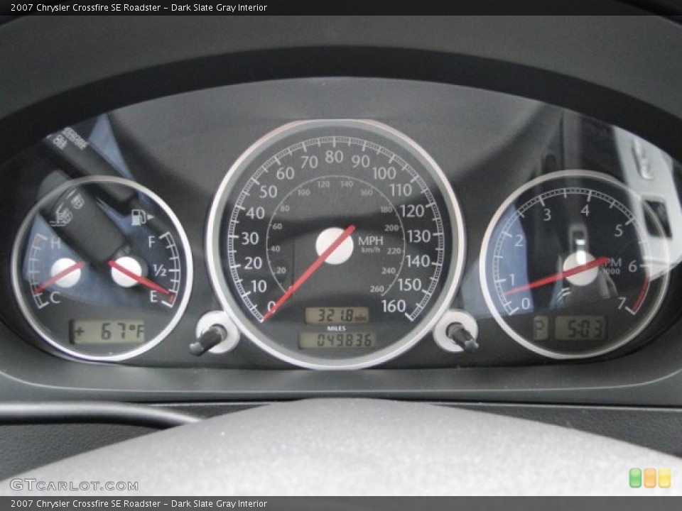 Dark Slate Gray Interior Gauges for the 2007 Chrysler Crossfire SE Roadster #87048684