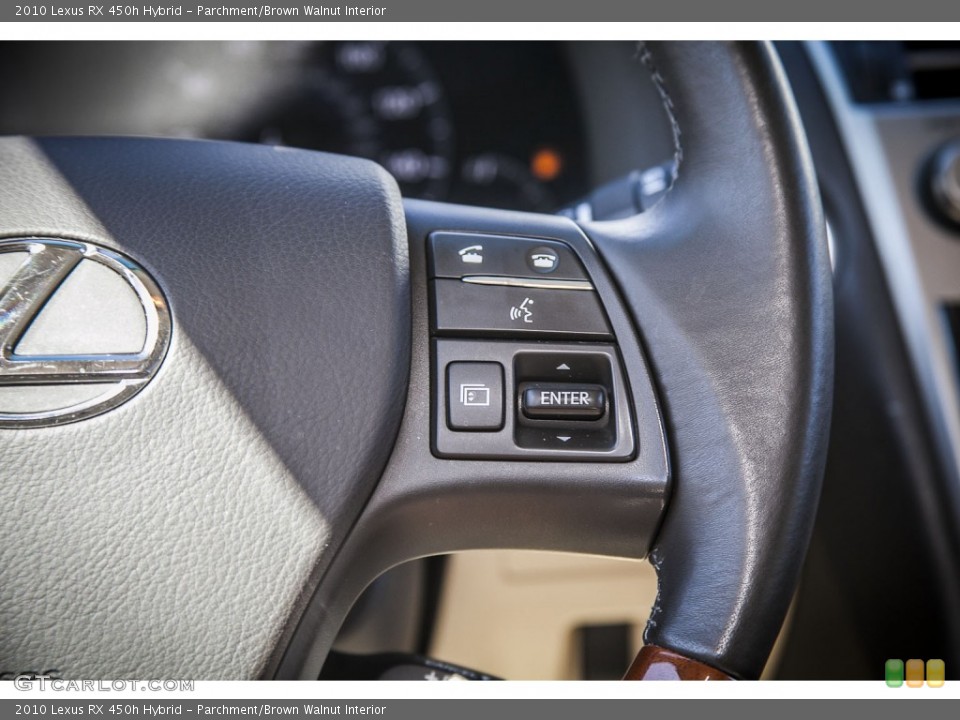 Parchment/Brown Walnut Interior Controls for the 2010 Lexus RX 450h Hybrid #87048915