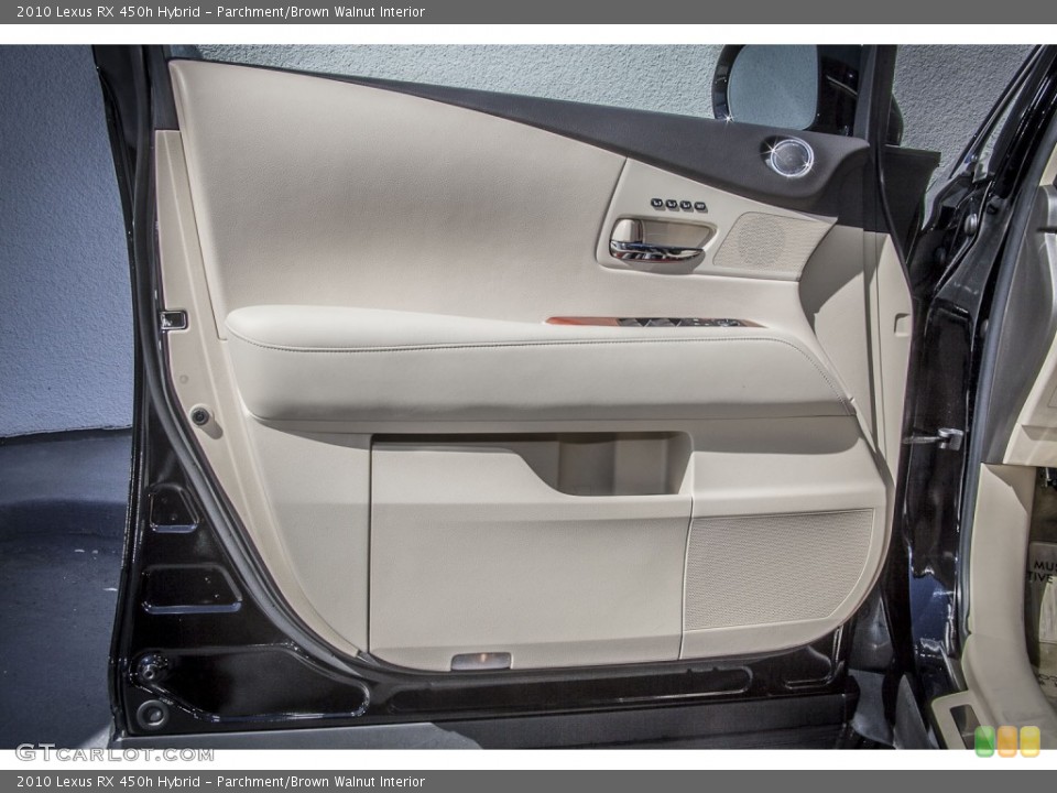 Parchment/Brown Walnut Interior Door Panel for the 2010 Lexus RX 450h Hybrid #87049002