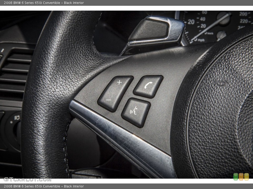 Black Interior Controls for the 2008 BMW 6 Series 650i Convertible #87049764