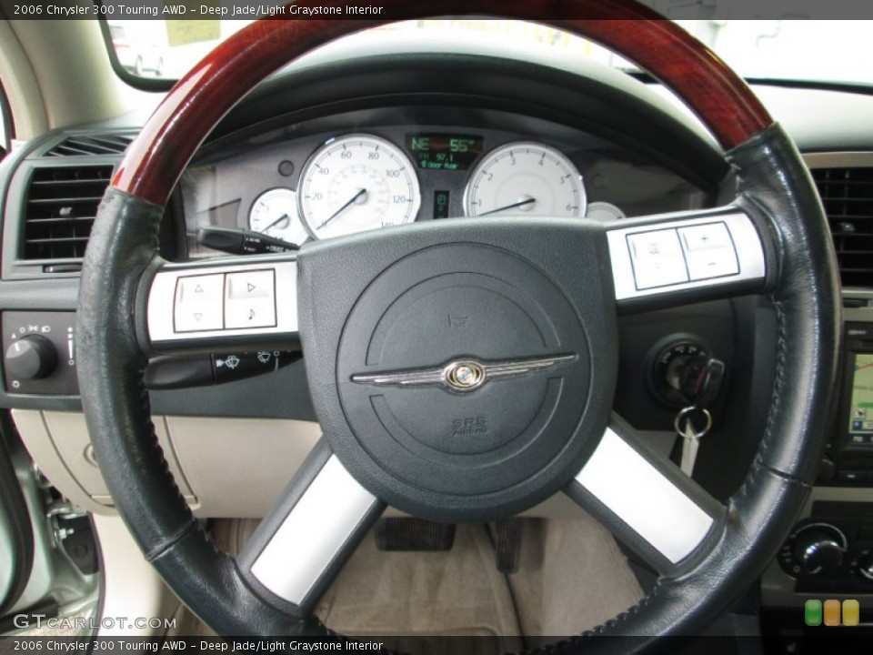 Deep Jade/Light Graystone Interior Steering Wheel for the 2006 Chrysler 300 Touring AWD #87050415