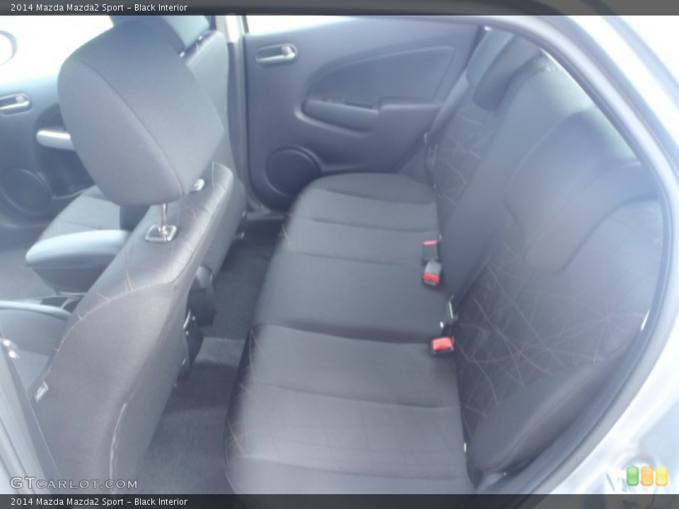 Black Interior Rear Seat for the 2014 Mazda Mazda2 Sport #87066660