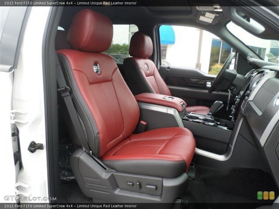 Limited Unique Red Leather Interior Front Seat for the 2013 Ford F150 Limited SuperCrew 4x4 #87067335