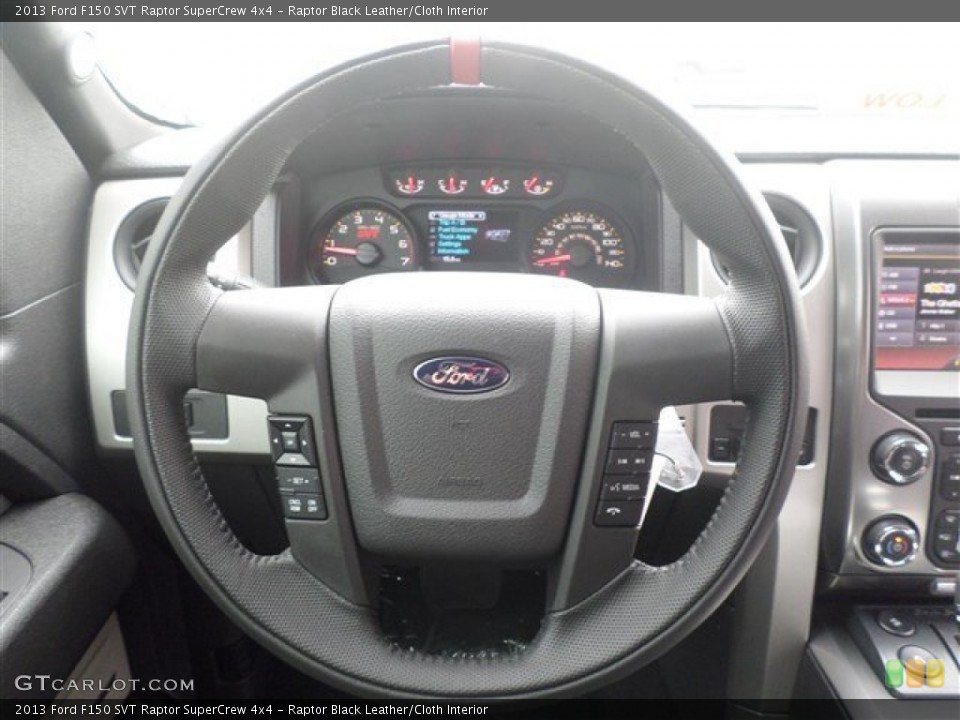 Raptor Black Leather/Cloth Interior Steering Wheel for the 2013 Ford F150 SVT Raptor SuperCrew 4x4 #87068118