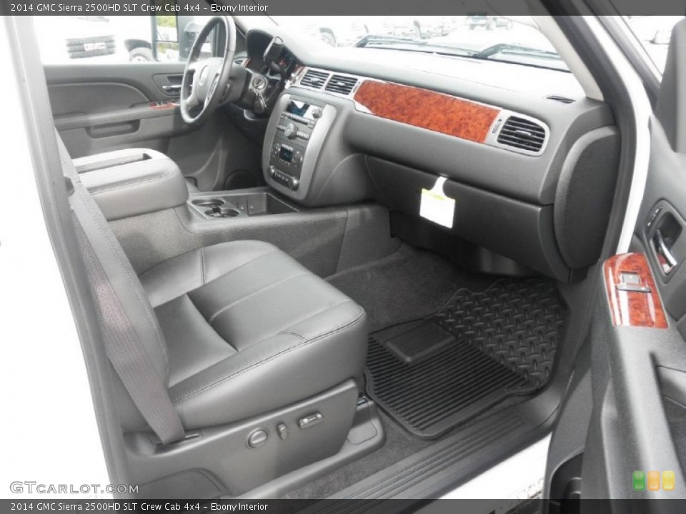 Ebony Interior Photo for the 2014 GMC Sierra 2500HD SLT Crew Cab 4x4 #87069189