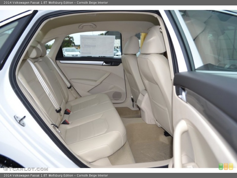 Cornsilk Beige Interior Rear Seat for the 2014 Volkswagen Passat 1.8T Wolfsburg Edition #87072630
