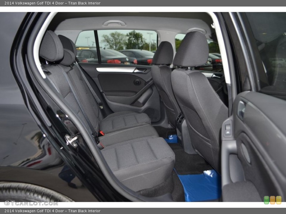 Titan Black Interior Rear Seat for the 2014 Volkswagen Golf TDI 4 Door #87073089
