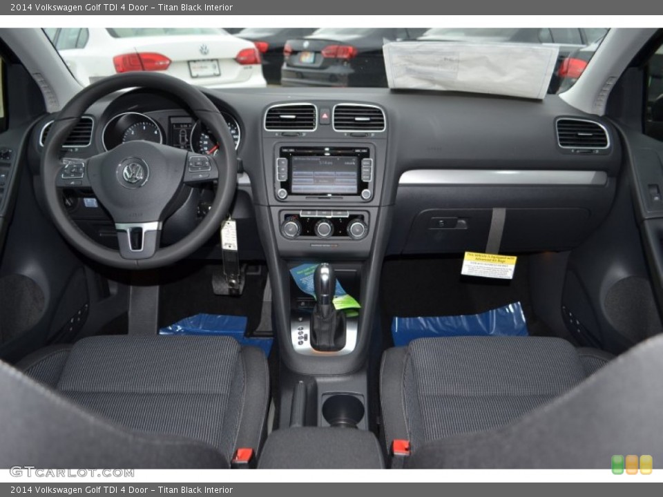 Titan Black Interior Dashboard for the 2014 Volkswagen Golf TDI 4 Door #87073104