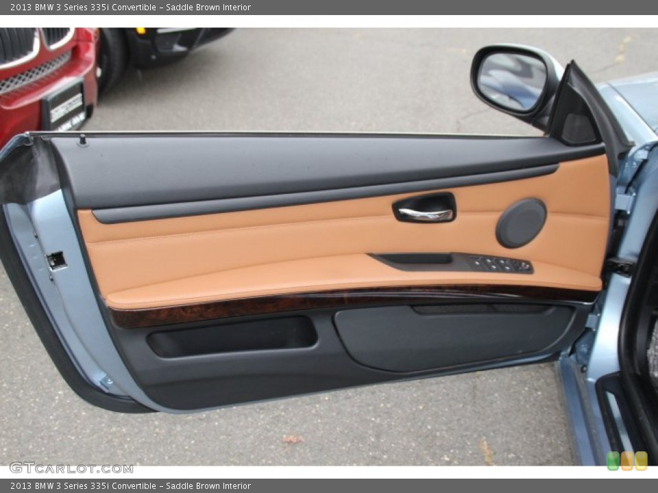 Saddle Brown Interior Door Panel for the 2013 BMW 3 Series 335i Convertible #87075072