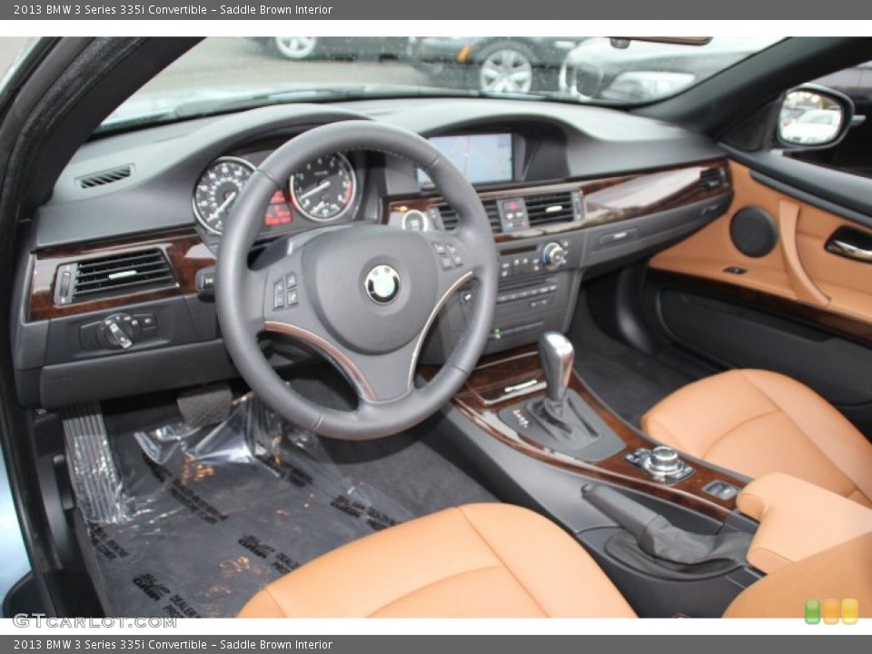 Saddle Brown Interior Prime Interior for the 2013 BMW 3 Series 335i Convertible #87075099