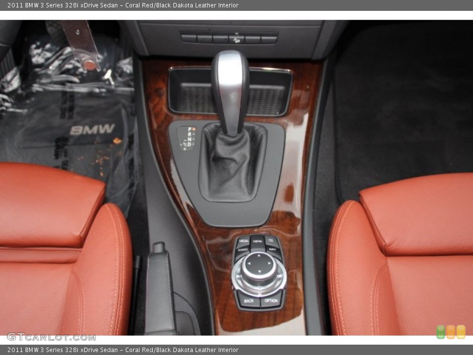 Coral Red/Black Dakota Leather Interior Transmission for the 2011 BMW 3 Series 328i xDrive Sedan #87079590