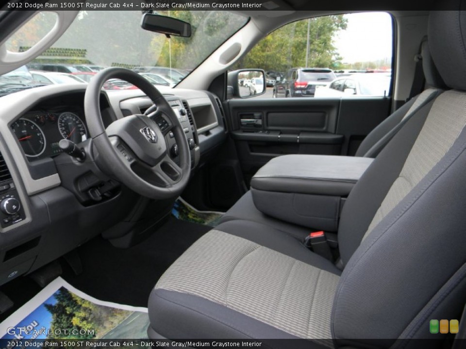 Dark Slate Gray/Medium Graystone Interior Photo for the 2012 Dodge Ram 1500 ST Regular Cab 4x4 #87085092