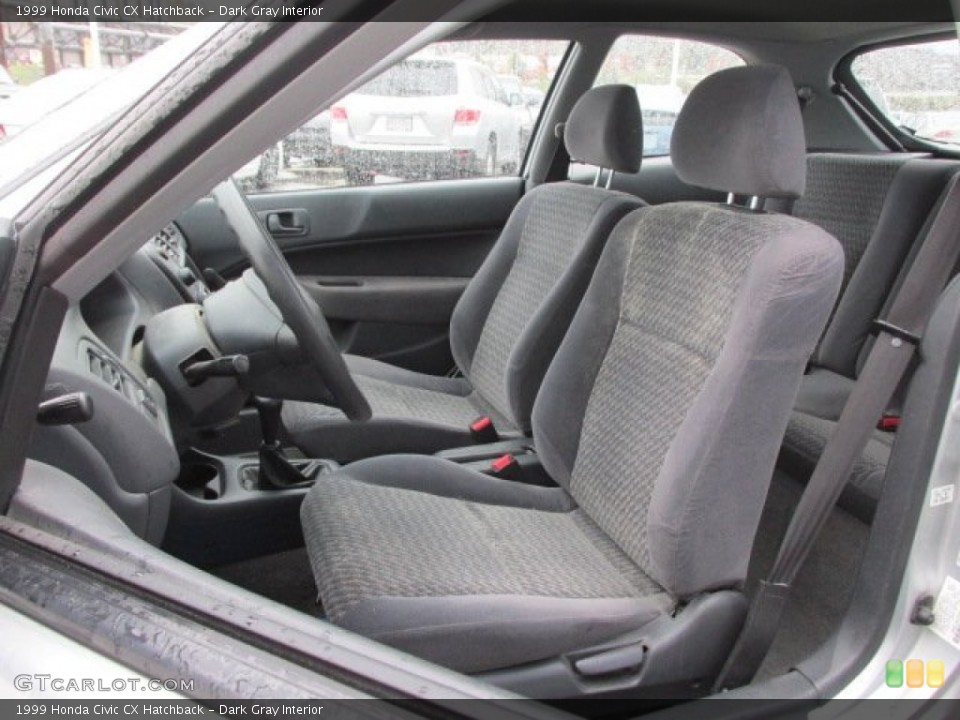 Dark Gray Interior Front Seat for the 1999 Honda Civic CX Hatchback #87086274