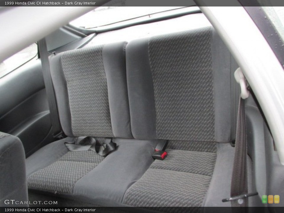 Dark Gray Interior Rear Seat for the 1999 Honda Civic CX Hatchback #87086298