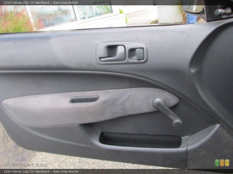 Dark Gray Interior Door Panel for the 1999 Honda Civic CX Hatchback #87086361