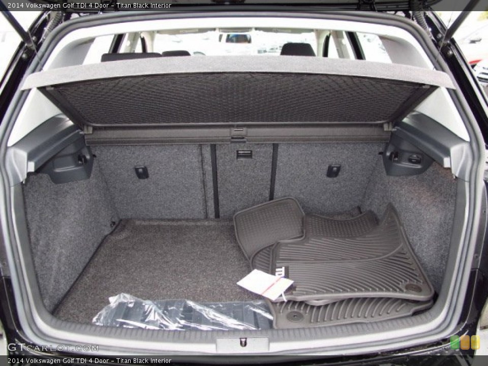 Titan Black Interior Trunk for the 2014 Volkswagen Golf TDI 4 Door #87087624