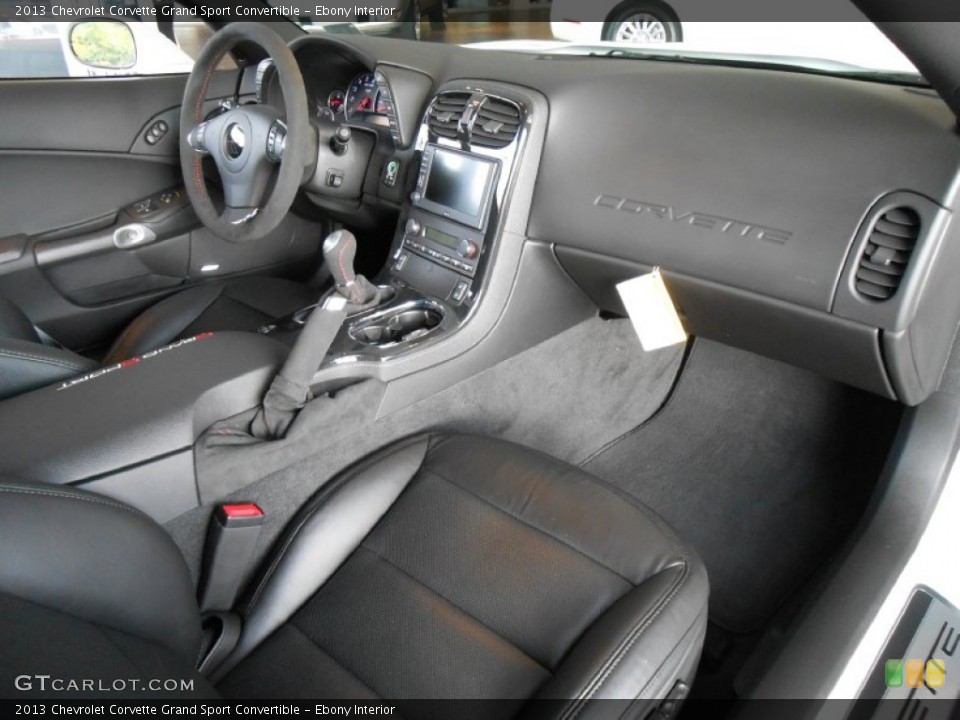 Ebony Interior Dashboard for the 2013 Chevrolet Corvette Grand Sport Convertible #87087765