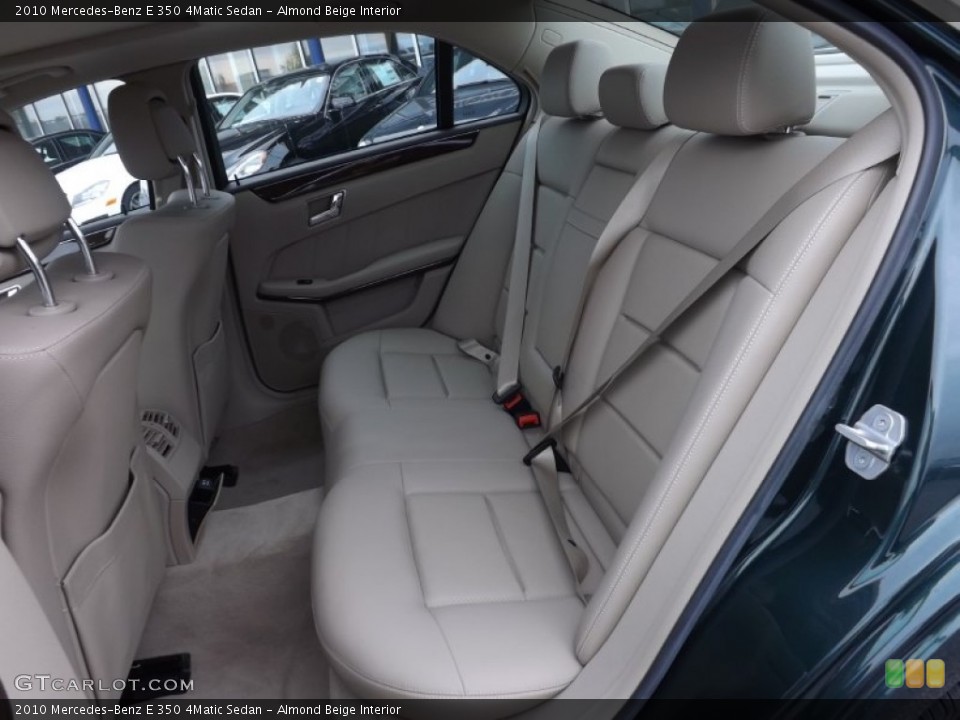 Almond Beige Interior Rear Seat for the 2010 Mercedes-Benz E 350 4Matic Sedan #87088080
