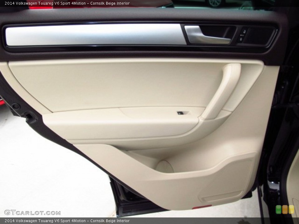 Cornsilk Beige Interior Door Panel for the 2014 Volkswagen Touareg V6 Sport 4Motion #87089271