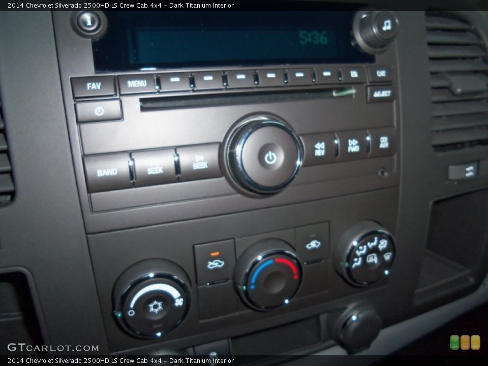 Dark Titanium Interior Controls for the 2014 Chevrolet Silverado 2500HD LS Crew Cab 4x4 #87089967