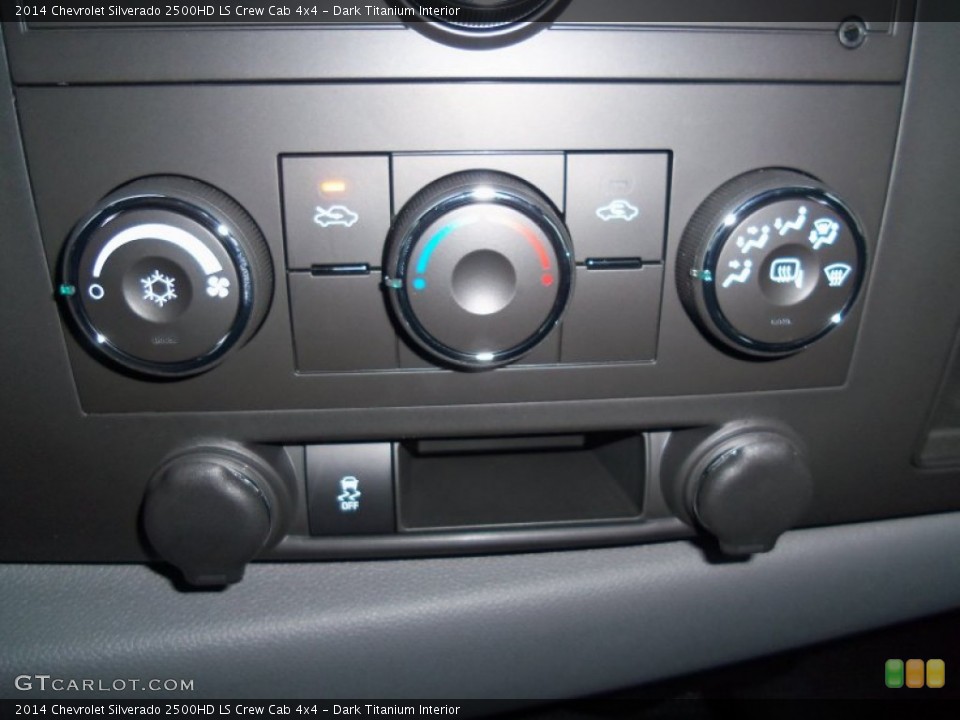 Dark Titanium Interior Controls for the 2014 Chevrolet Silverado 2500HD LS Crew Cab 4x4 #87089991