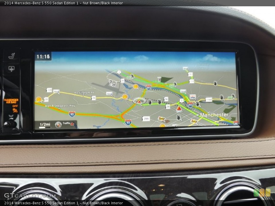 Nut Brown/Black Interior Navigation for the 2014 Mercedes-Benz S 550 Sedan Edition 1 #87090006