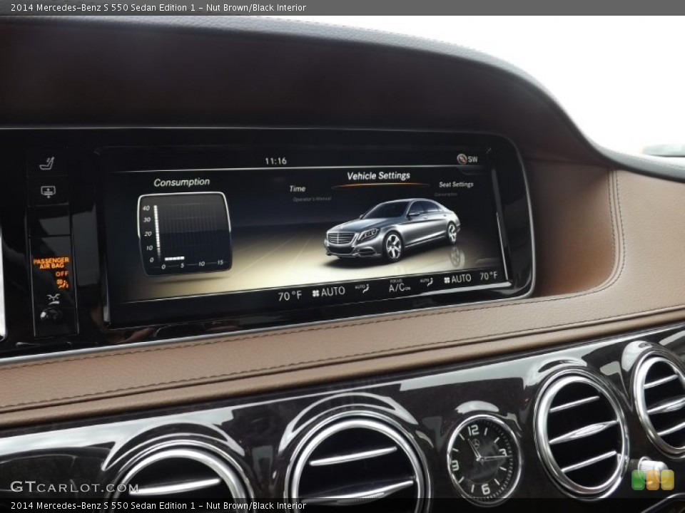 Nut Brown/Black Interior Controls for the 2014 Mercedes-Benz S 550 Sedan Edition 1 #87090075