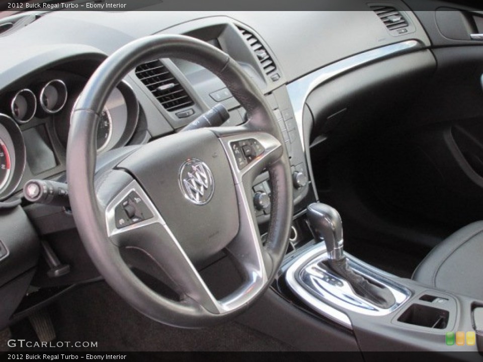 Ebony Interior Steering Wheel for the 2012 Buick Regal Turbo #87097602