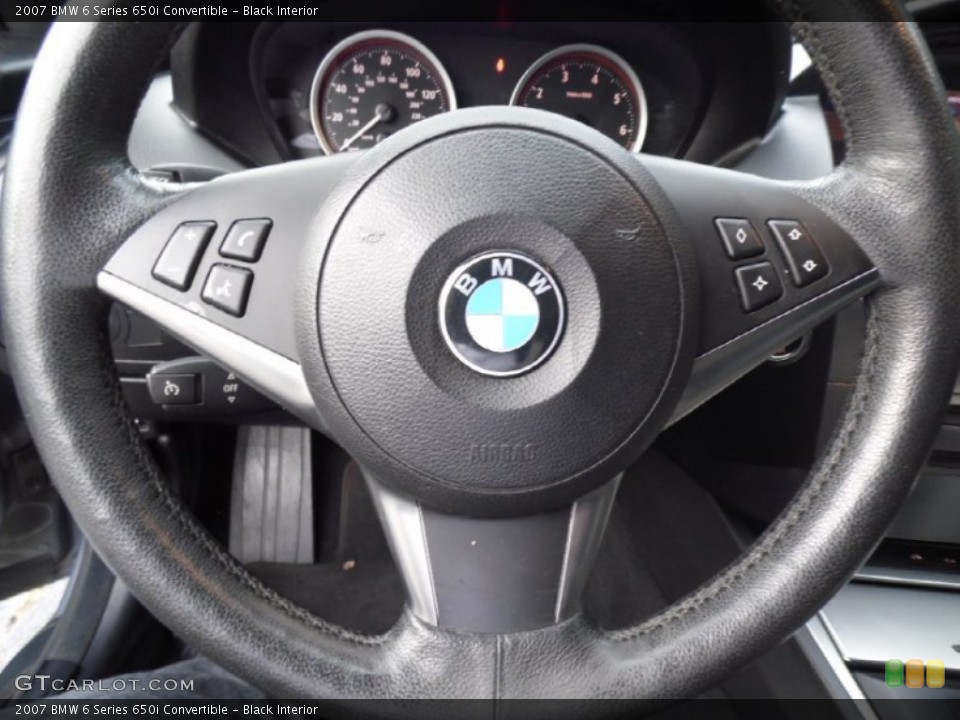 Black Interior Steering Wheel for the 2007 BMW 6 Series 650i Convertible #87103937