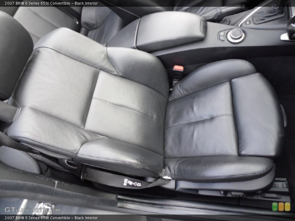 Black Interior Front Seat for the 2007 BMW 6 Series 650i Convertible #87104148
