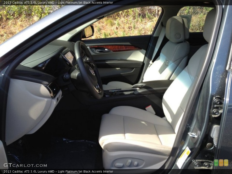 Light Platinum/Jet Black Accents Interior Front Seat for the 2013 Cadillac ATS 3.6L Luxury AWD #87108024