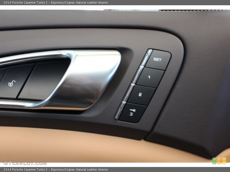 Espresso/Cognac Natural Leather Interior Controls for the 2014 Porsche Cayenne Turbo S #87113619