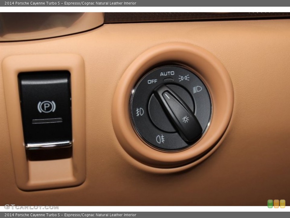 Espresso/Cognac Natural Leather Interior Controls for the 2014 Porsche Cayenne Turbo S #87113976