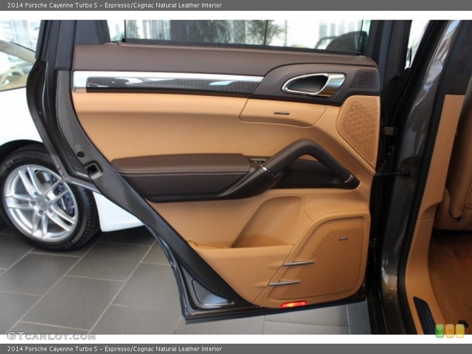 Espresso/Cognac Natural Leather Interior Door Panel for the 2014 Porsche Cayenne Turbo S #87113998