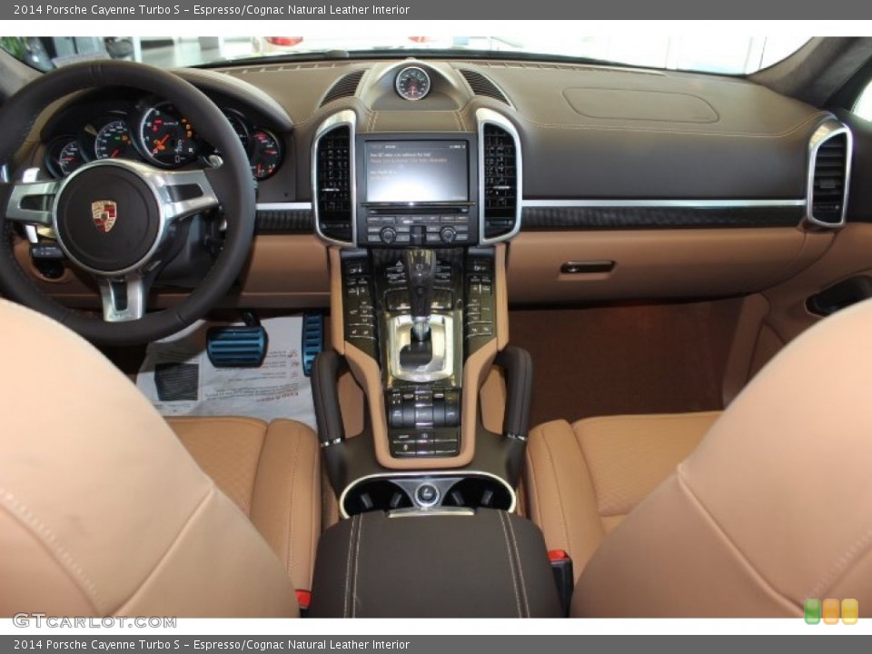 Espresso/Cognac Natural Leather Interior Dashboard for the 2014 Porsche Cayenne Turbo S #87114081