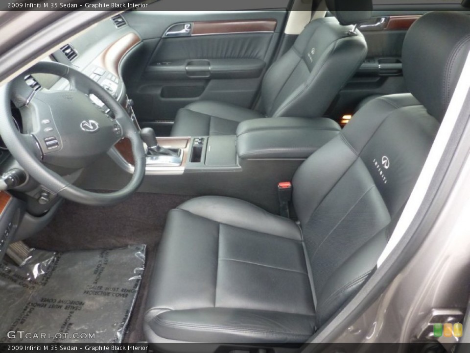 Graphite Black Interior Front Seat for the 2009 Infiniti M 35 Sedan #87117063