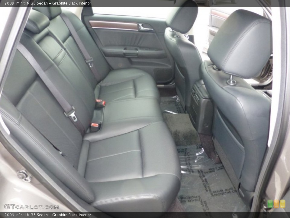 Graphite Black Interior Rear Seat for the 2009 Infiniti M 35 Sedan #87117186