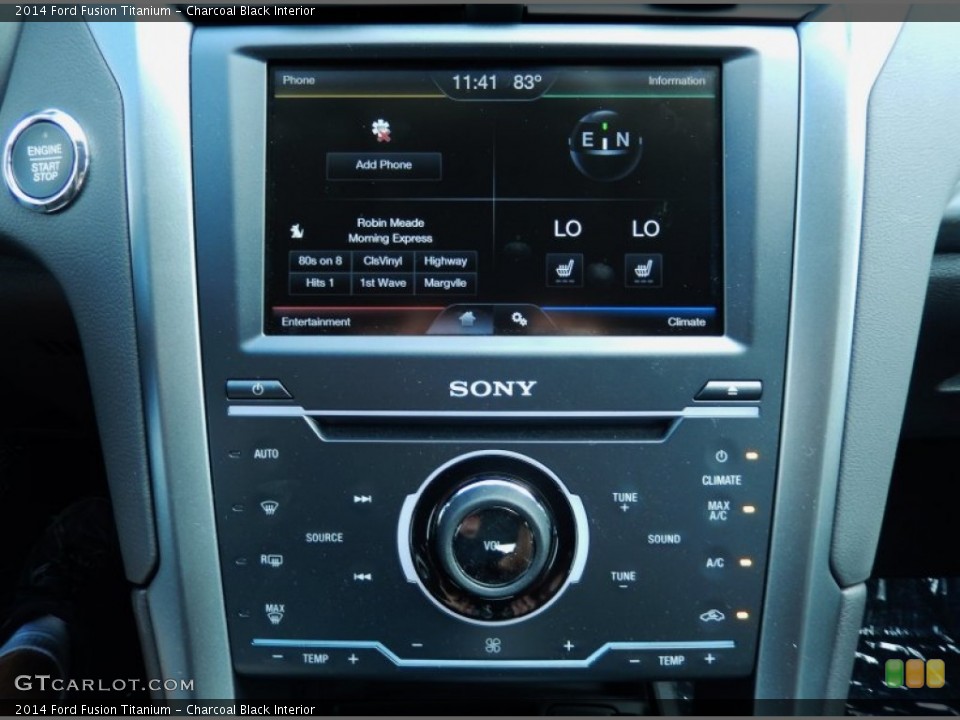 Charcoal Black Interior Controls for the 2014 Ford Fusion Titanium #87117204