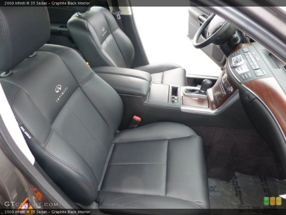 Graphite Black Interior Front Seat for the 2009 Infiniti M 35 Sedan #87117243