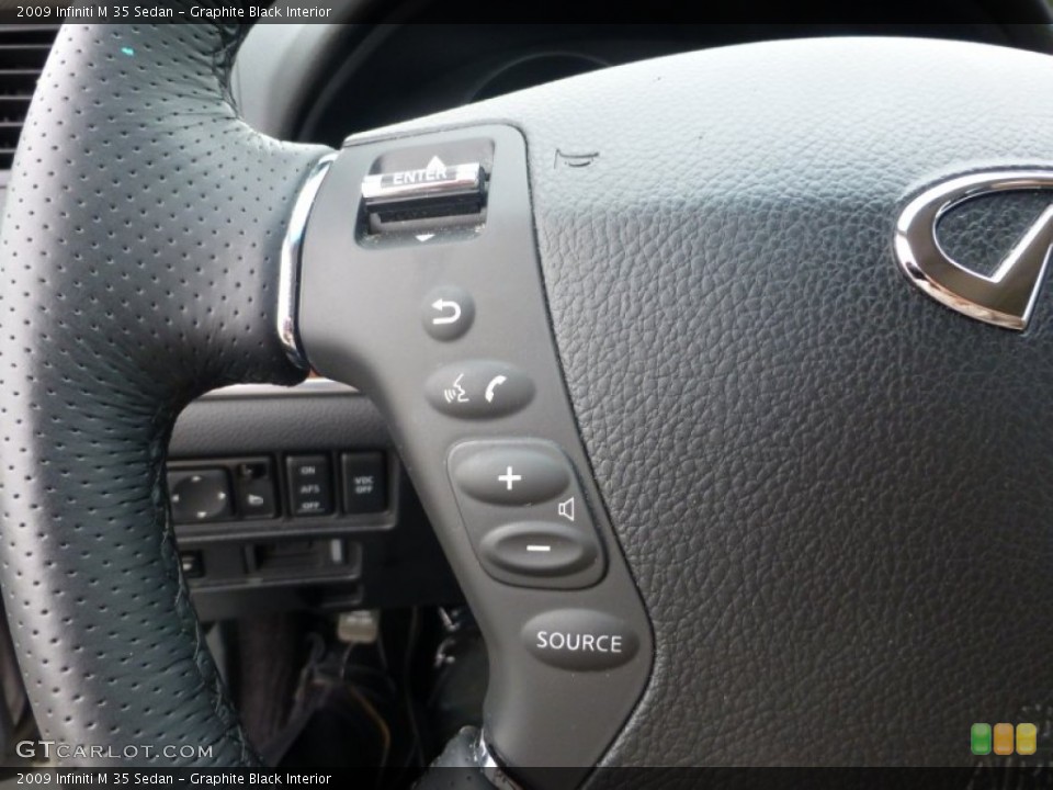 Graphite Black Interior Controls for the 2009 Infiniti M 35 Sedan #87117312