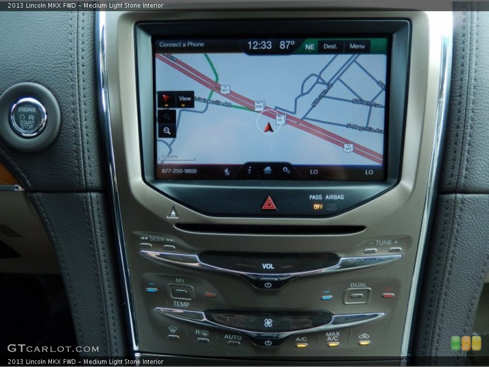 Medium Light Stone Interior Navigation for the 2013 Lincoln MKX FWD #87119031