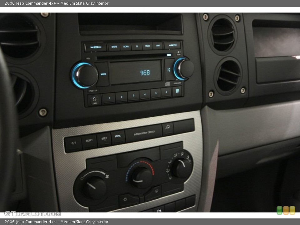 Medium Slate Gray Interior Controls for the 2006 Jeep Commander 4x4 #87119142