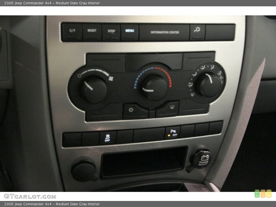Medium Slate Gray Interior Controls for the 2006 Jeep Commander 4x4 #87119160