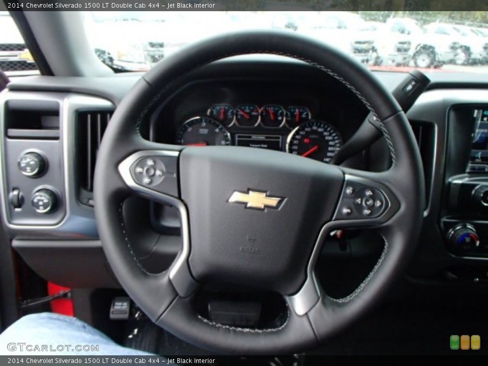 Jet Black Interior Steering Wheel for the 2014 Chevrolet Silverado 1500 LT Double Cab 4x4 #87120111